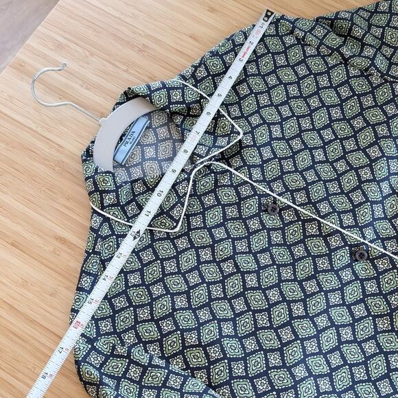 Prada Silk Patterned Long Sleeve Blouse Straight Fit Shirt, size IT 42/US 6 - Picture 9 of 13